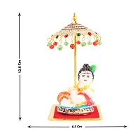 Marble Ladu gopal Idol Statue for Car Dashboard with Umbrella  Office Table study Table  Deacute;cor showpices-thumb3