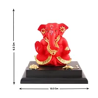 Ganesh ji idol with chowki for car dashboard statue /office /room table showpices-thumb3