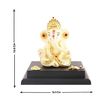 Ganesh ji idol with chowki for car dashboard statue /office /room table showpices-thumb3