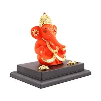 Ganesh ji idol with chowki for car dashboard statue /office /room table showpices-thumb1