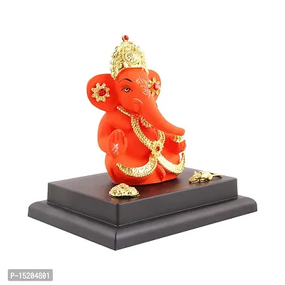 Ganesh ji idol with chowki for car dashboard statue /office /room table showpices-thumb2