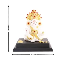 Ganesh ji idol with chowki for car dashboard statue /office /room table showpices-thumb3