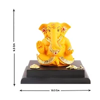 Ganesh ji idol with chowki for car dashboard statue /office /room table showpices-thumb3