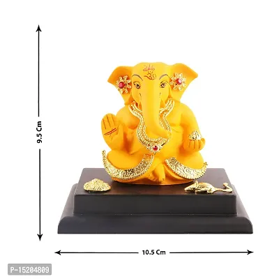 Ganesh ji idol with chowki for car dashboard statue /office /room table showpices-thumb4