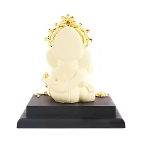 Ganesh ji idol with chowki for car dashboard statue /office /room table showpices-thumb2