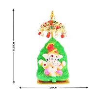 Marble Ganesh Idol Statue for Car Dashboard with Umbrella  Office Table study Table  Deacute;cor showpices-thumb3