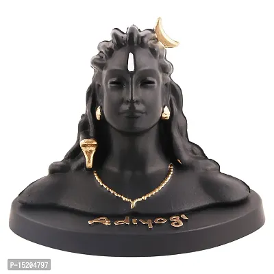 Adiyogi Shiva Statue for Car dashboard for Home  Office Decor (ADIYOGI JI in Black)-thumb0