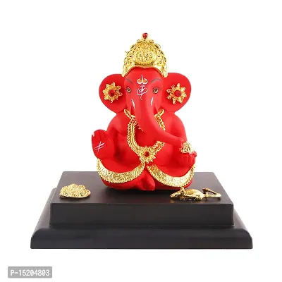 Ganesh ji idol with chowki for car dashboard statue /office /room table showpices