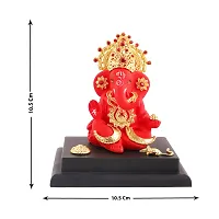 Ganesh ji idol with chowki for car dashboard statue /office /room table showpices-thumb3