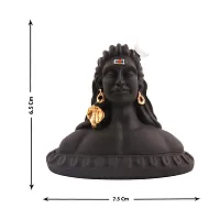 Adiyogi Shiva Statue for Car dashboard for Home  Office Decor (ADIYOGI JI in Black)-thumb3