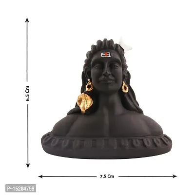 Adiyogi Shiva Statue for Car dashboard for Home  Office Decor (ADIYOGI JI in Black)-thumb4