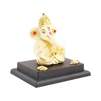 Ganesh ji idol with chowki for car dashboard statue /office /room table showpices-thumb1