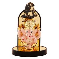 Lord Ganesha Idol Decorative With Beautiful Yellow Pagdi, Used For Home/Offices  Car/Study Table And Small Temple-thumb1