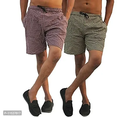 Gold Stitch Men's Cotton Stripes Boxer Pant Pack of 2.