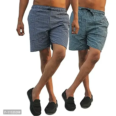 Gold Stitch Men's Cotton Stripes Boxer Pant Pack of 2.