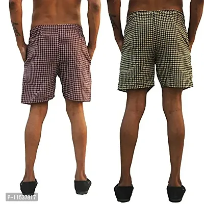 Gold Stitch Men's Cotton Stripes Boxer Pant Pack of 2.-thumb2