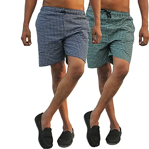 Gold Stitch Men's Cotton Stripes Boxer Pant Pack of 2.