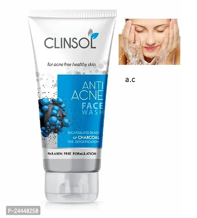 Clinsol Charcol Anti-Acne Face Wash For Acne Free Healthy Skin,Suitable For All Skin-thumb0