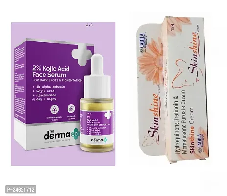 Acid Serum with Witch Hazel  Willow Bark for Active Acne  2 %kojic acid with skin shine cream-thumb0