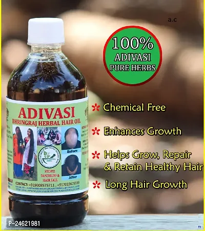 Original Adivasi Herbal Hair Growth Oil | Controls Hairfall | Strong and Healthy Hair | Repairs Frizzy Hair Nourishment-thumb0