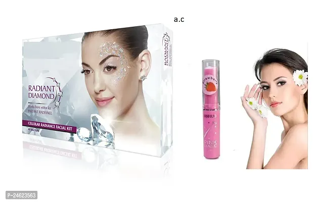 lotus diaomd facial kit with pink magic lip balm