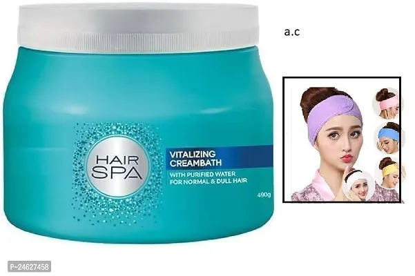 Hair Spa Vitalizing Creambath 490g with facial band-thumb0