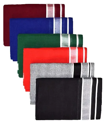 Ragini Solid Multicolor Lungi (pack of 6nos)