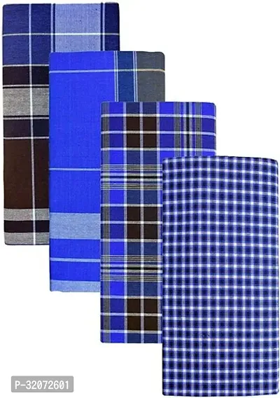 Stylish Cotton Checked Lungi for Men, Pack of 4-thumb0