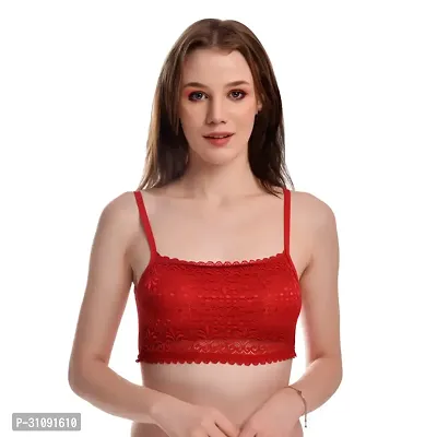 Beautiful  Bra with Stretchable Soft Lace Fabric and Casual Sports bra