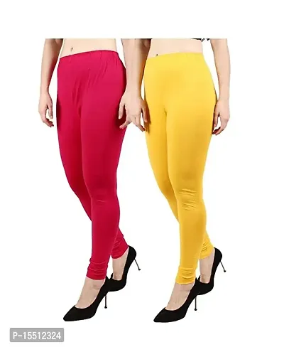 Ajay Gurap Fashion Slim Fit Solid Ankle Length Stretchable and High Waist Leggings for Women and Girls Off White
