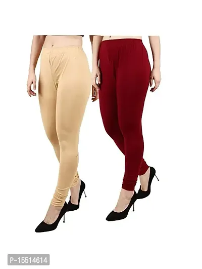 Ajay Gurap Fashion Slim Fit Solid Ankle Length Stretchable and High Waist Leggings for Women and Girls Metallic