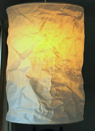 Tissue Paper Lantern Hanging Folding Wrinkle Cylinder Shape Tree Hanging - Pack Of 10