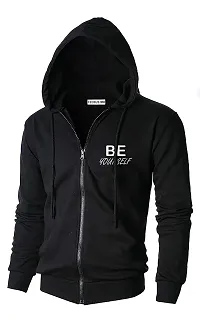 TeeBustrr® Unisex Cotton Hooded Sweatshirt. (L, Black)-thumb1