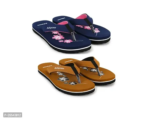 Elegant EVA Printed Flip Flops For Women Pack of 2