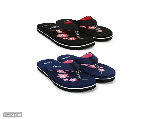 Elegant EVA Printed Flip Flops For Women Pack of 2