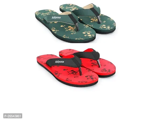 Elegant EVA Printed Flip Flops For Women Pack of 2-thumb0