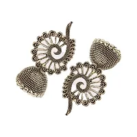 Peacock Jhumka Golden Earrings For Women And Girls-thumb2