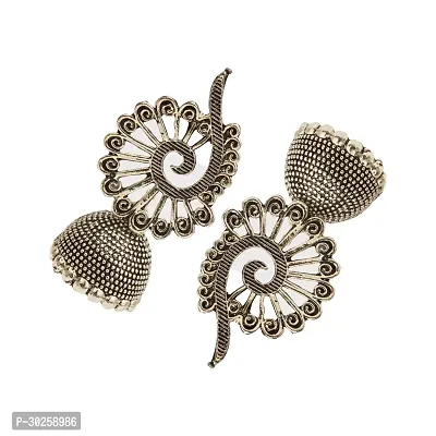 Peacock Jhumka Golden Earrings For Women And Girls-thumb3