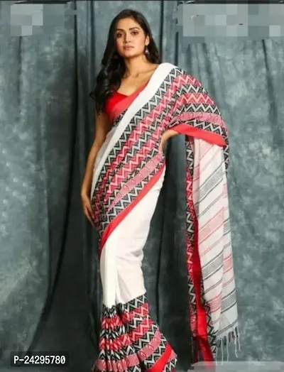 Stylish Cotton Saree Without Blouse Piece For Women