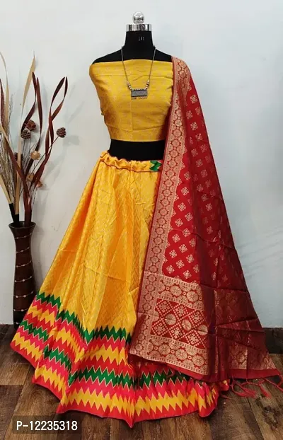 Jacquard Banarasi Fashionable Women Lehenga