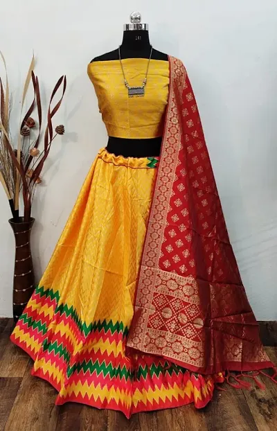 Alluring Women Banarasi Silk Lehenga Choli