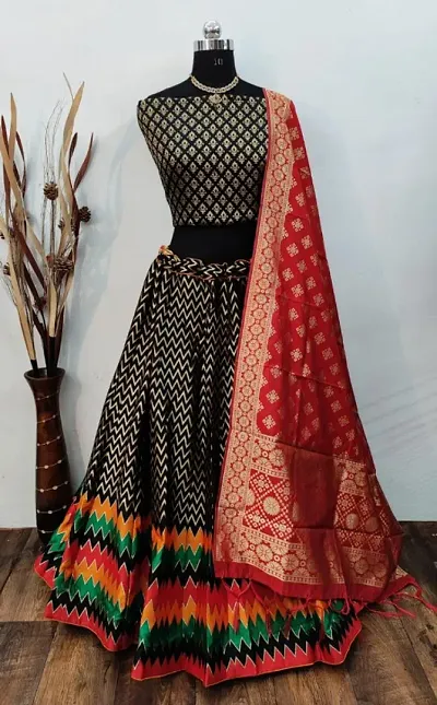 Alluring Women Banarasi Silk Lehenga Choli