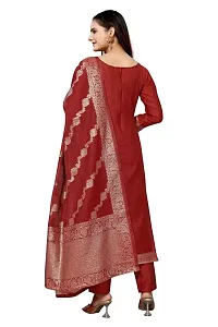 Classic Banarasi Silk Dress Material With Dupatta-thumb2