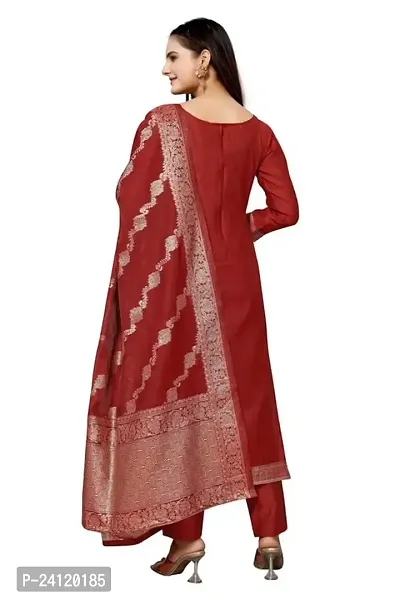 Classic Banarasi Silk Dress Material With Dupatta-thumb3