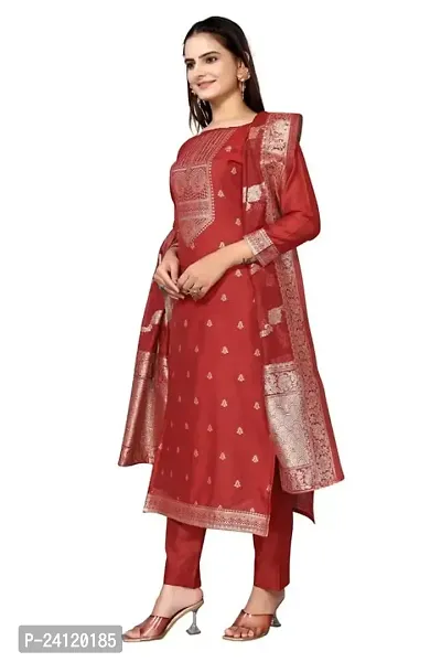 Classic Banarasi Silk Dress Material With Dupatta-thumb2