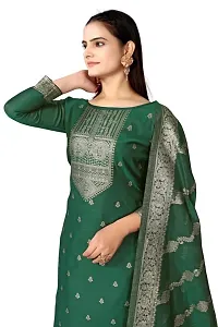 Classic Banarasi Silk Dress Material With Dupatta-thumb1