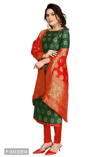 Classic Banarasi Silk Dress Material With Dupatta-thumb2