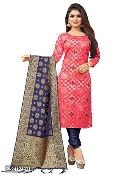 Classic Banarasi Silk Dress Material With Dupatta