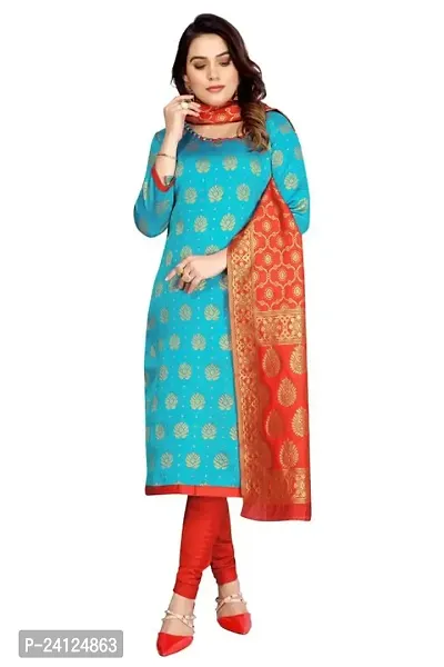 Classic Banarasi Silk Dress Material With Dupatta-thumb4