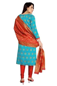 Classic Banarasi Silk Dress Material With Dupatta-thumb1